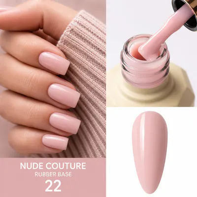 Rubber Base Everin Nude Couture 22 - Bază Rubber Roz Nude HEMA & TPO Free