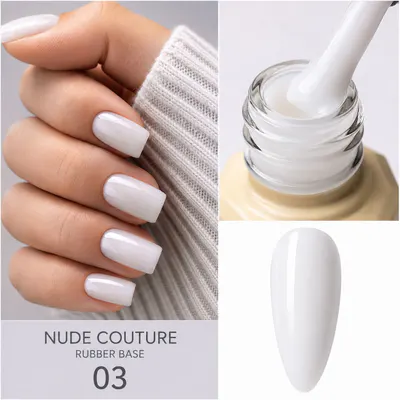 Rubber Base Everin Nude Couture 03 Milky White - Bază Rubber Alb Lăptos