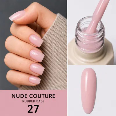 Rubber Base Everin Nude Couture 27 - Bază Rubber Nude Rose HEMA & TPO Free