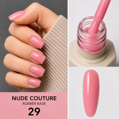 Rubber Base Everin Nude Couture 29 - Bază Rubber Roz Coral HEMA & TPO Free