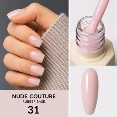 Rubber Base Everin Nude Couture 31 - Bază Rubber Nude Beige HEMA & TPO Free