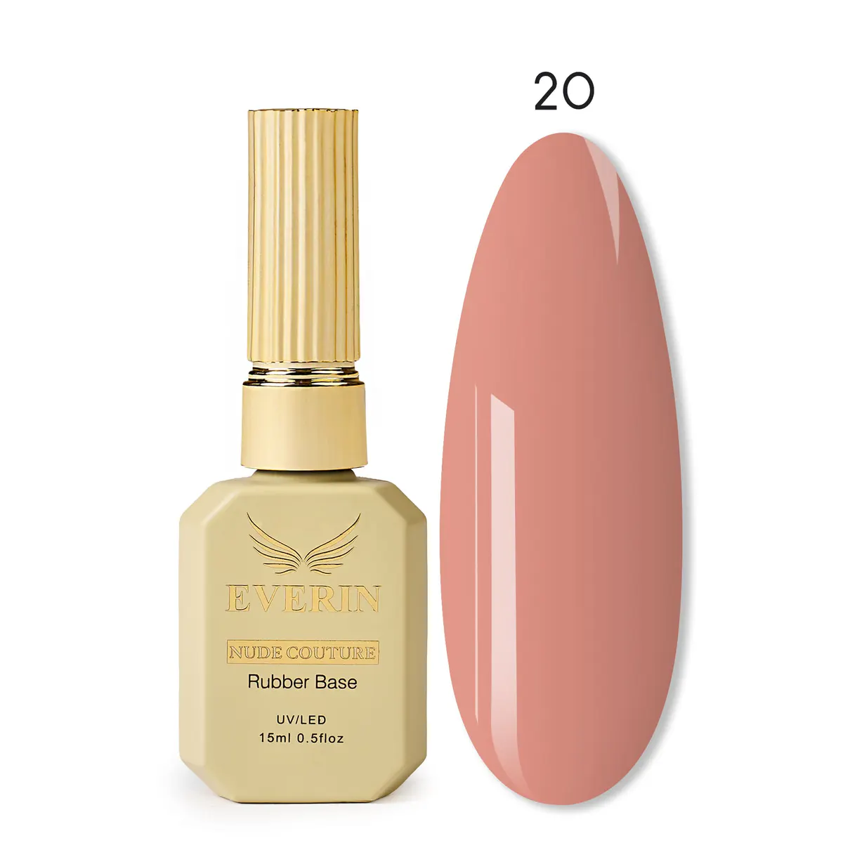 Rubber Base Everin Nude Couture 20 - Bază Rubber Terracotta Rose HEMA & TPO Free