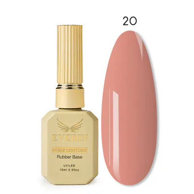Rubber Base Everin Nude Couture 20 - Bază Rubber Terracotta Rose HEMA & TPO Free