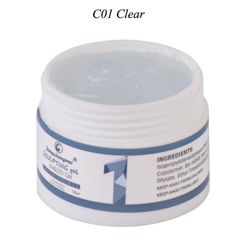 Gel UV Construcție FSM 50ml #01 Clear – Gel Transparent Autonivelant Profesional și Rezistent