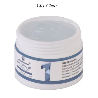 Gel UV Construcție FSM 50ml #01 Clear – Gel Transparent Autonivelant Profesional și Rezistent