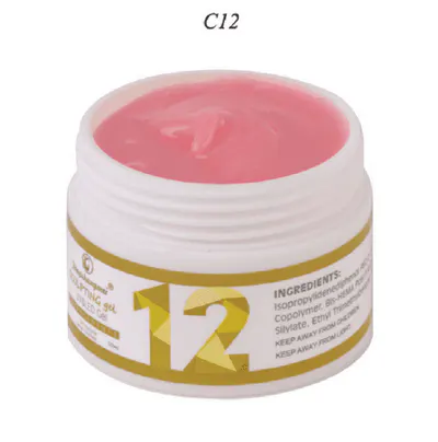 Gel UV Construcție FSM 50ml #12 – Gel Cover Roz Intens Neon Autonivelant Profesional și Ultra Rezistent