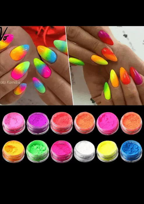 Pigment neon set 12 culori