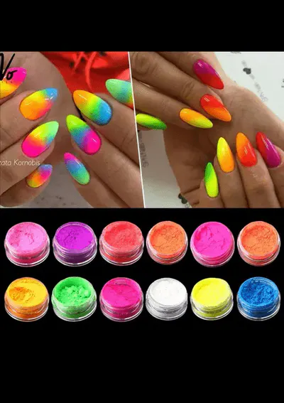 Pigment neon set 12 culori