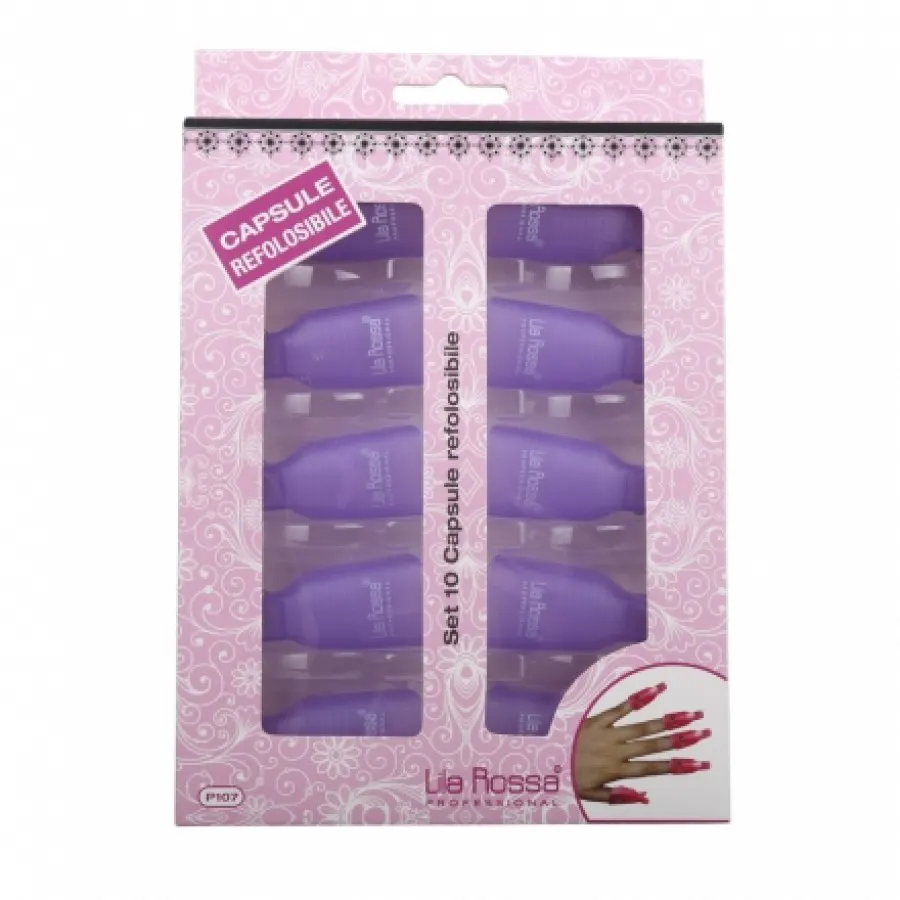 Set 10 capsule îndepărtat ojă semi