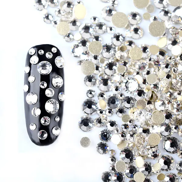 Pietricele mărimi diferite silver 1000 buc.