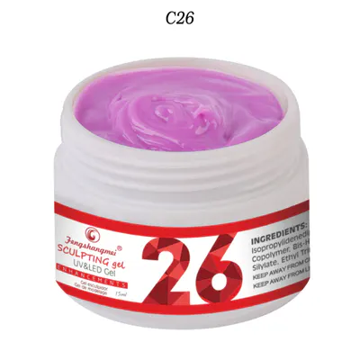 Gel UV Construcție FSM Nr. 26 Violet Neon 50ml | Gel Colorat cu Pigment Puternic | fsm-romania.ro