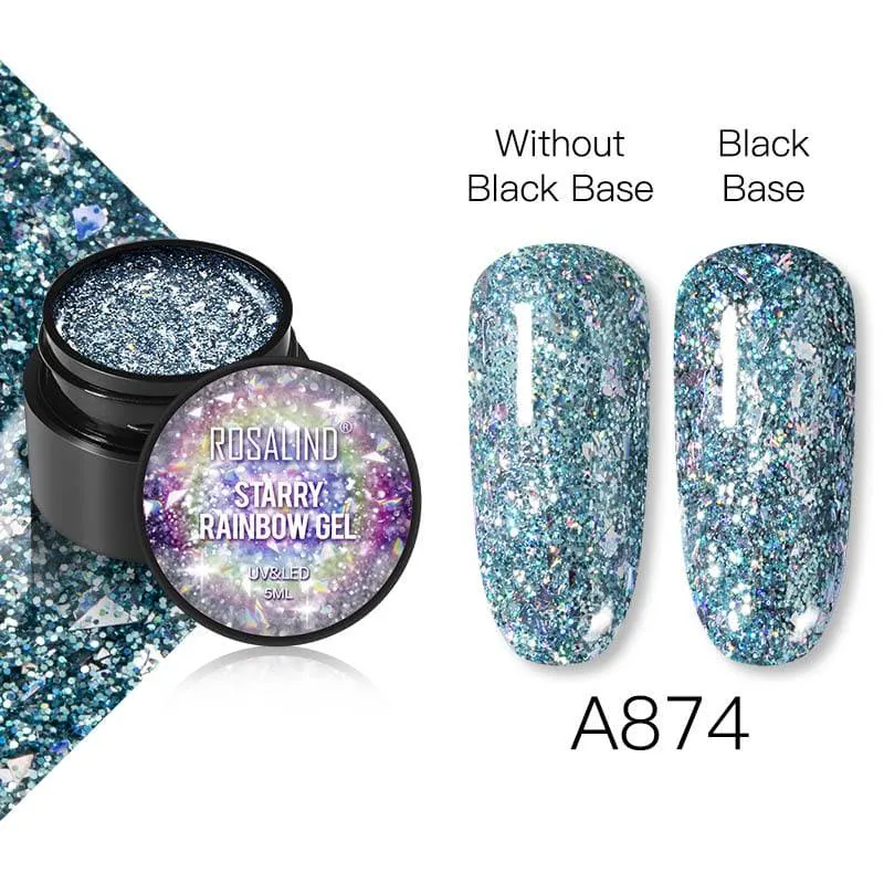 Starry rainbow color gel a874