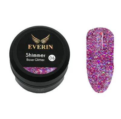 Gel color Shimmer Rose Glitter Everin 5ml - 06 - SRG-02