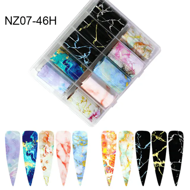 Set 10 folii de transfer marmură 100x4cm. NZ07-46H