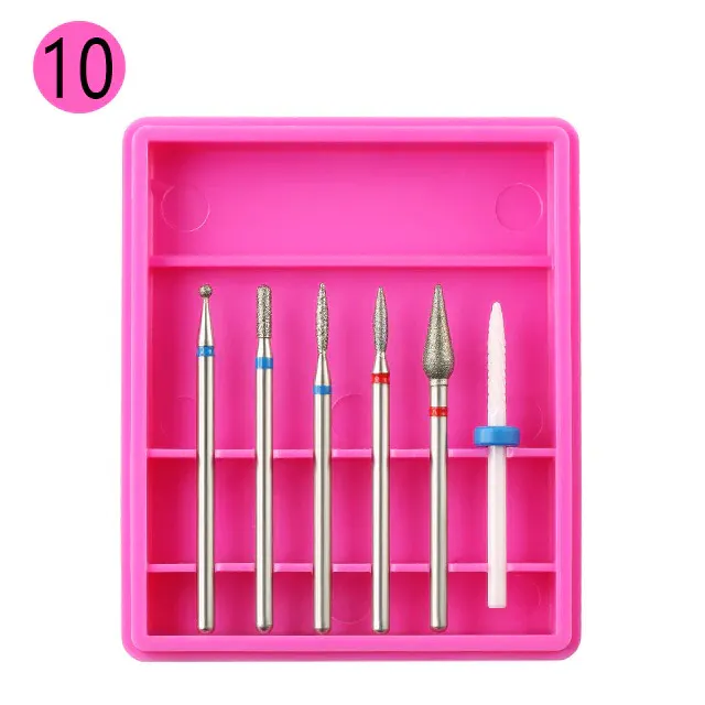 Set 6 capete de freză pink r10