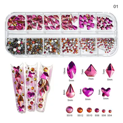 Cristale decor unghii mărimi și forme diferite KK-01
