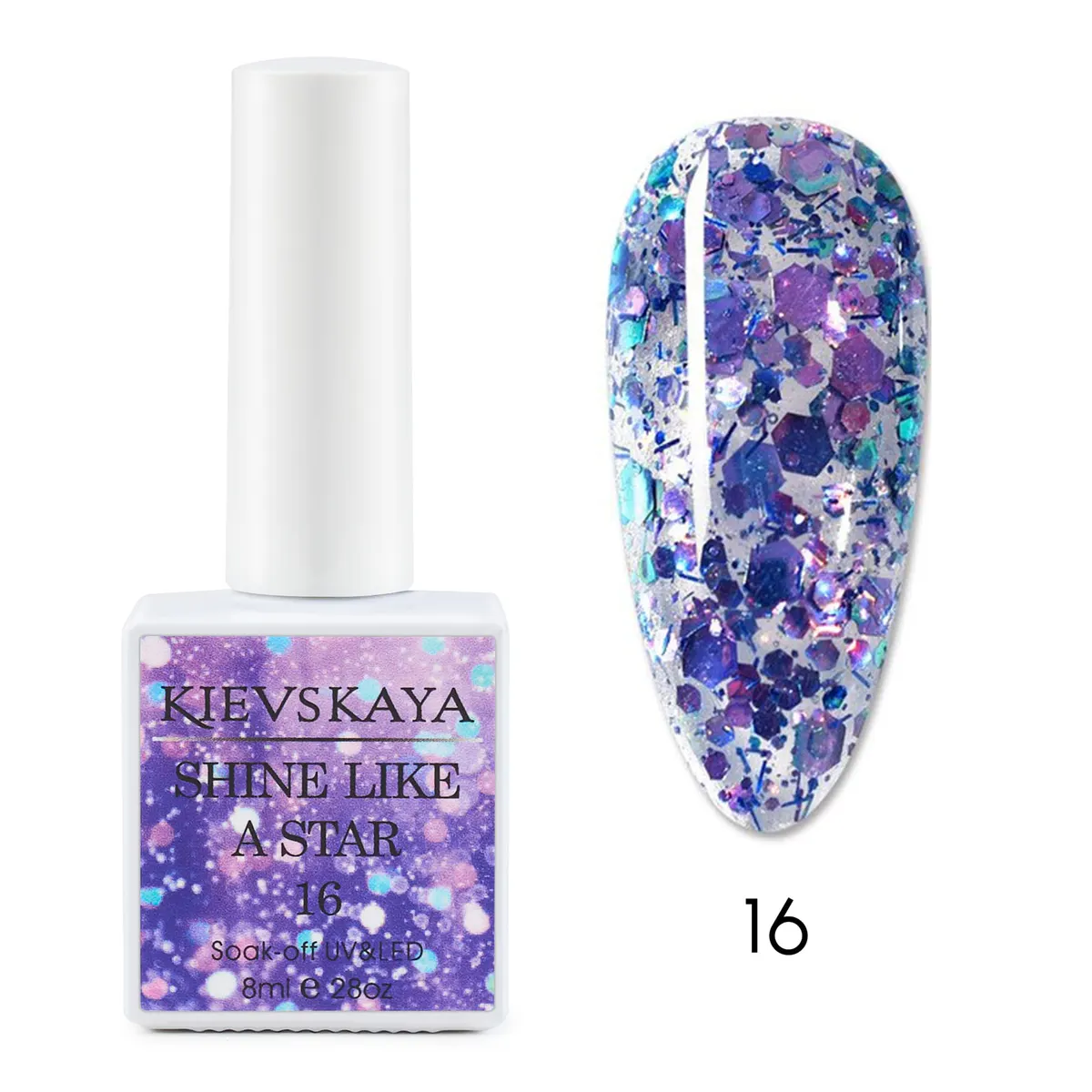 Ojă semipermanentă KIEVSKAYA Shine Like a Star - 16