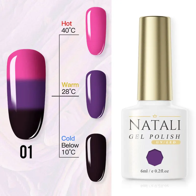Ojă semipermanentă Natali THERMO - 01
