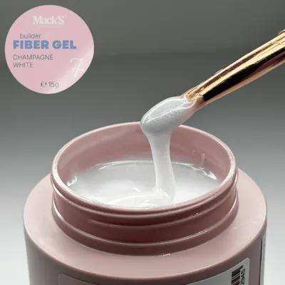 Gel Construcție Fiber Champagne White 15ml Macks - FW-MKS