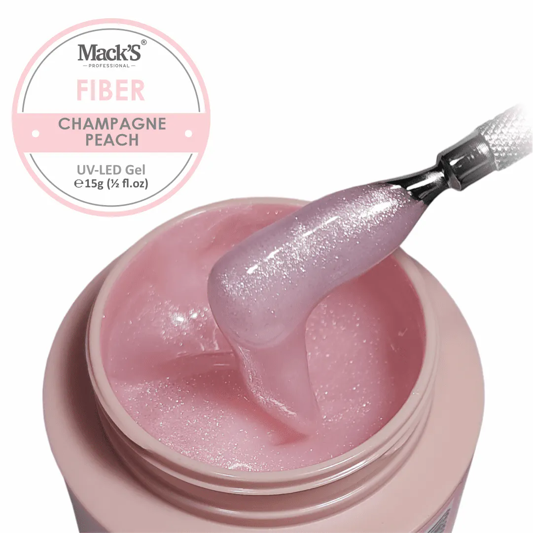 Gel Construcție Fiber Champagne Peach 15ml Macks - FCW50-MKS