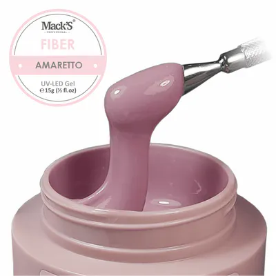 Gel Construcție Fiber Amaretto 15ml Macks - FCP15-MKS
