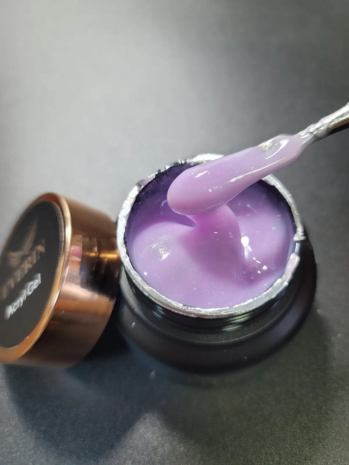Acryl Gel Everin 30gr 10 - Mauve Cu Sclipici Fin - AEV-02